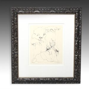 French Stone Lithograph: Signed and Dated Numbered 4 of 6; Paris, Framed