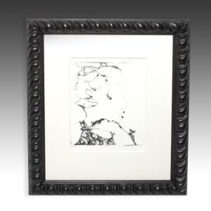 French Stone Lithograph: Signed, Dated, and Marked AP. Paris, Framed