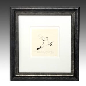 French Stone Lithograph: Signed, Dated, and Numbered 1 of 3, Paris, Framed