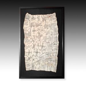 Mbuti Barkcloth Panel, Democratic Republic of Congo, Framed