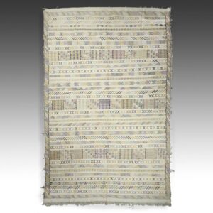 Berber Rare Silk Alternating-Weft Kilim Carpet